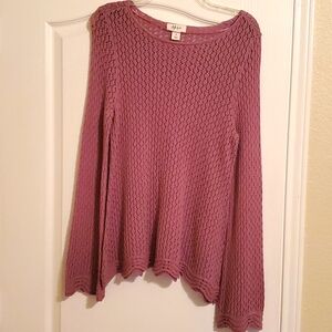 Beautiful Women's Crocheted Sweater Antique Mauve - NWOT